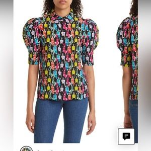 Alice and Olivia puff sleeve blouse! Brand new with tags